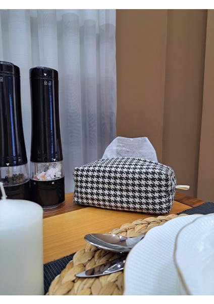 El Yapımı Peçetelik Islak Mendil ve Aksesuar Kılıf Çanta Koyu Kahve