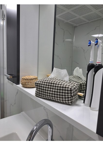 El Yapımı Peçetelik Islak Mendil ve Aksesuar Kılıf Çanta Koyu Kahve