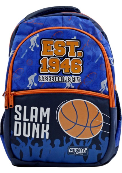 3 Bölmeli Basket Is Fun Okul Sırt Çantası Mavi MU-9130