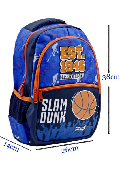 3 Bölmeli Basket Is Fun Okul Sırt Çantası Mavi MU-9130 fiyatları