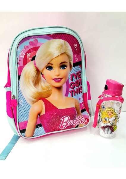 Barbie Ilkokul Çantası Barbie-Barbie Plastik Matara Seti