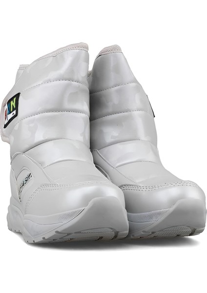 Termal Kürklü Çocuk Kışlık Kar Bot Ayakkabı Gümüş fırsatları