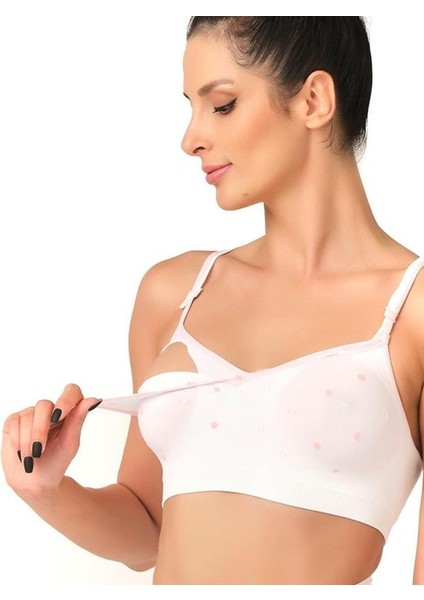 Yeni Tasarım Toparlayıcı Kadın Hamile Emzirme Sütyeni 5310 Ten