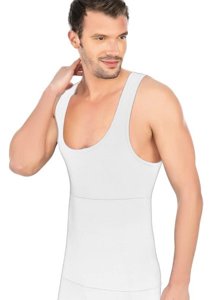 Emay Toparlayıcı Modal Cotton Erkek Toparlayıcı Bel Korse Beyaz