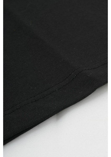 Unisex Baskılı Siyah Tişört Gop Xl