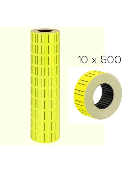 Fiyatlama Etiketi 500 Lü 10 Rulo- Neon Sarı fiyatları