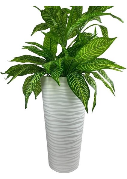 Yapay Çiçek Yukka Sarı Damarlı Salon Bitkisi Beyaz Uzun Kumsal Vazoda 120CM 60YAPRAK indirimleri