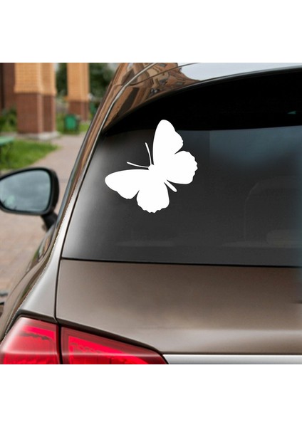 Kelebek Araba Sticker Beyaz 15X15 cm fiyatları