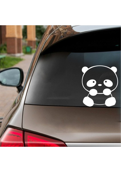Sevimli Panda Araba Sticker Beyaz 11X13 cm fiyatları