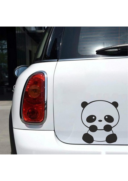 Sevimli Panda Araba Sticker Siyah 11X13 cm fiyatları