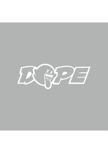 Dope Araba Sticker Beyaz 15X5 cm