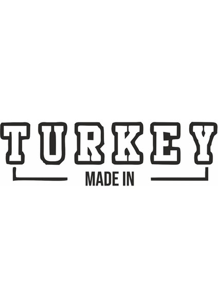 Made In Turkey Araba Sticker Siyah 16X5 cm