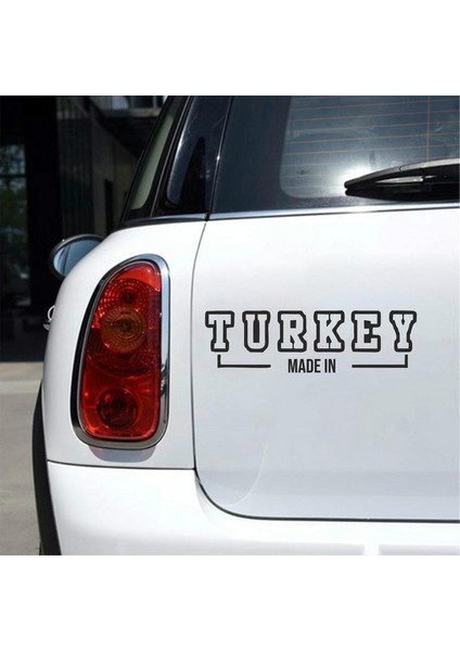 Made In Turkey Araba Sticker Siyah 16X5 cm