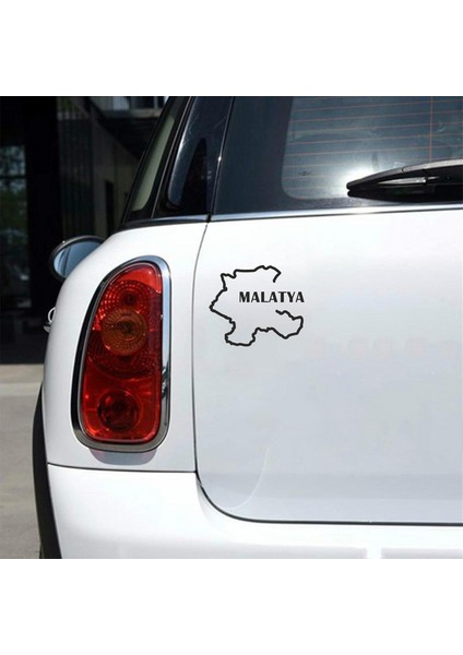 Malatya Harita Araba Sticker Siyah 17X14 cm fiyatları