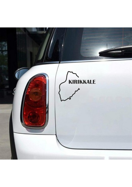 Kırıkkale Harita Araba Sticker Siyah 17X14 cm fiyatları