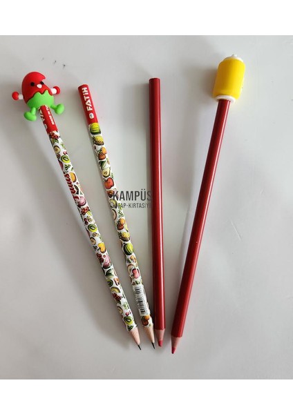 Meyveler Kurşun Kalem + Kırmızı Kalem + Başlık Seti