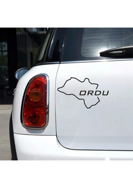 Ordu Harita Araba Sticker Siyah 17X10 cm