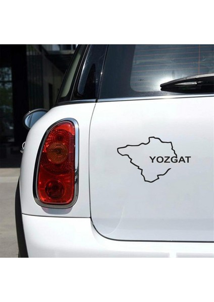 Yozgat Harita Araba Sticker Siyah 17X11 cm fiyatları