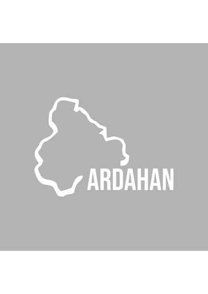 Ardahan Harita Araba Sticker Beyaz 18X13 cm