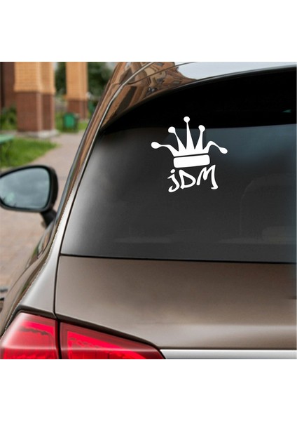 Jdm Kral Tacı Araba Sticker Beyaz 16X16 cm fiyatları