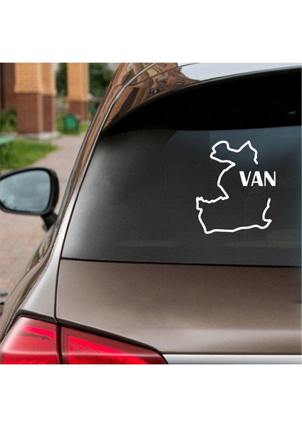 Van Harita Araba Sticker Beyaz 14X16 cm fiyatları