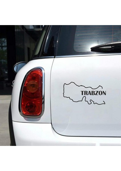 Trabzon Harita Araba Sticker Siyah 18X10 cm fiyatları