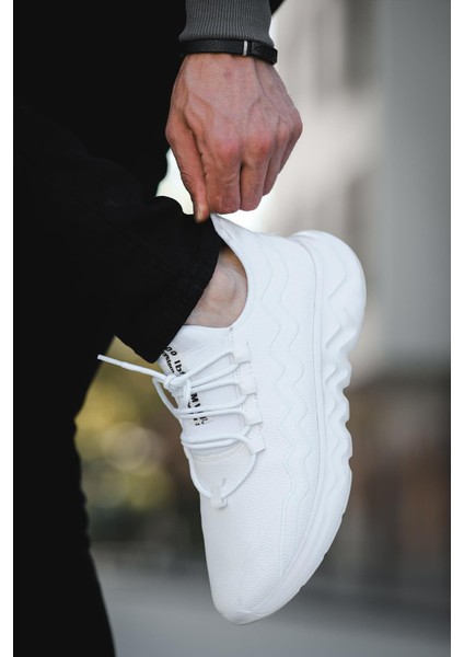 Rcg 102 Bağcıklı Nakışlı Hafif Taban Erkek Sneaker