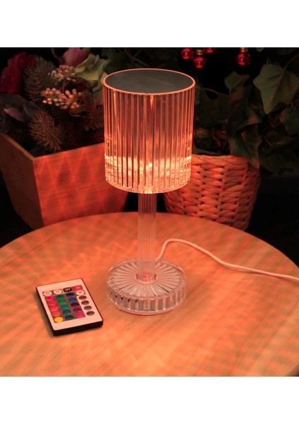 Şarjlı ve Uzaktan Kumandalı Rgb Kristal Masa Lambası Abajur modelleri