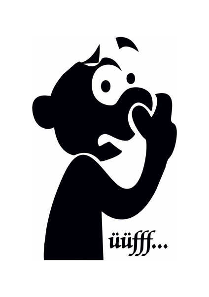 Üff Koku Klozet Sticker Siyah 14X20 cm