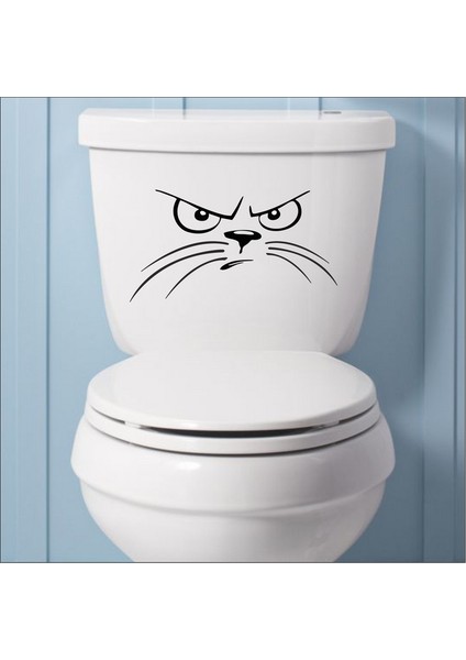 Kedi Klozet Sticker Siyah 20X10 cm fiyatları