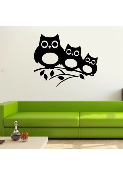Baykuşlar Duvar Sticker Siyah 21X7 cm fiyatları
