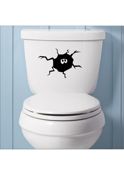 Kırık Klozet Sticker Siyah 20X14 cm fiyatları