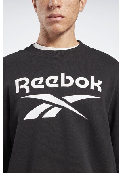 Rı Flc Big Logo Cre Siyah Erkek Sweatshirt modelleri