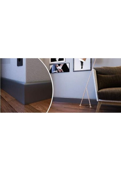 Antrasit Eko-T Model 10 cm Pvc Süpürgelik