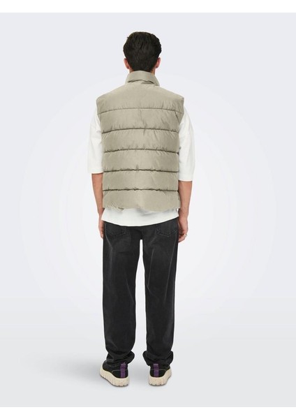 Only & Sons Onsmelvın Lıfe Puffer Vest Otw Vd Bej