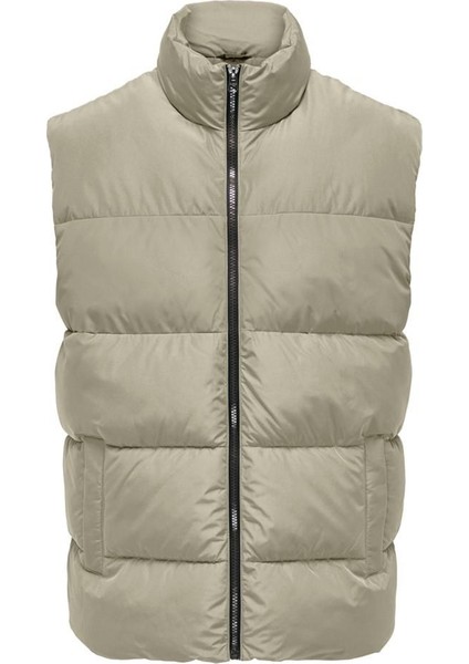 Only & Sons Onsmelvın Lıfe Puffer Vest Otw Vd Bej