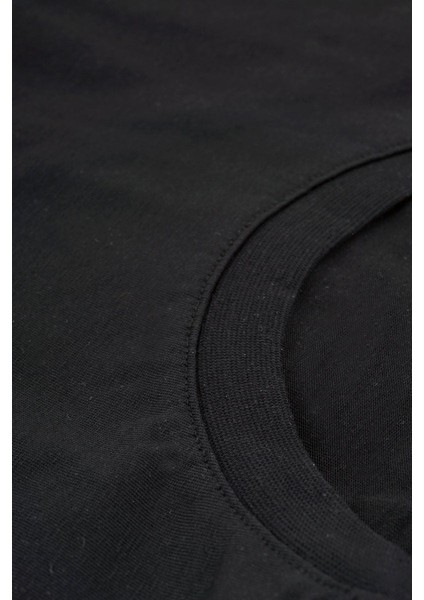 Unisex Baskılı Siyah Tişört Jawasaki M