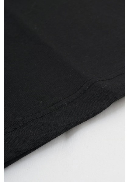 Unisex Baskılı Siyah Tişört Jawasaki M