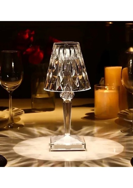 Şarjlı ve Uzaktan Kumandalı Rgb Kristal Masa Lambası
