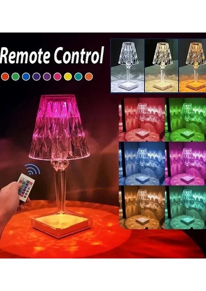 Şarjlı ve Uzaktan Kumandalı Rgb Kristal Masa Lambası fiyatları
