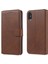 Apple iPhone X/xs Için Düz Renkli Flip Cüzdan Cep Telefonu Kabuk-Kahverengi Için (Yurt Dışından) 4
