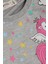 Kız Çocuk Sweatshirt Unicorn Baskılı 2-6 Yaş, Gri Melanj 3