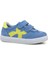 Hakiki Deri Mavi Yeşil Cırtlı Çocuk Spor Ayakkabı 1