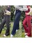 3'lü Paket Kadın Fitilli Çizgili Penye Raporlu Pamuklu Pijama Altı Eşofman Bebe Mavisi Gri Lila 2