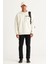 Erkek Bej Oversize Bol Kesim Içi Polarlı Iplik Bisiklet Yaka %100 Pamuk Sweatshirt 1