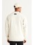 Erkek Bej Oversize Bol Kesim Içi Polarlı Iplik Bisiklet Yaka %100 Pamuk Sweatshirt 4