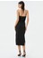 Triko Elbise Midi Halter Yaka Yırtmaçlı 4