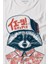 Raccoon Gömlekli Rakun Silüeti Baskılı Tişört Çocuk T-Shirt 2