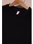 Siyah Uzun Kollu Kız Çocuk Düz Sweatshirt 16428 2