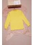 Sarı Yazı Nakışlı Kız Çocuk Çıtçıtlı Sweatshirt 16415 3